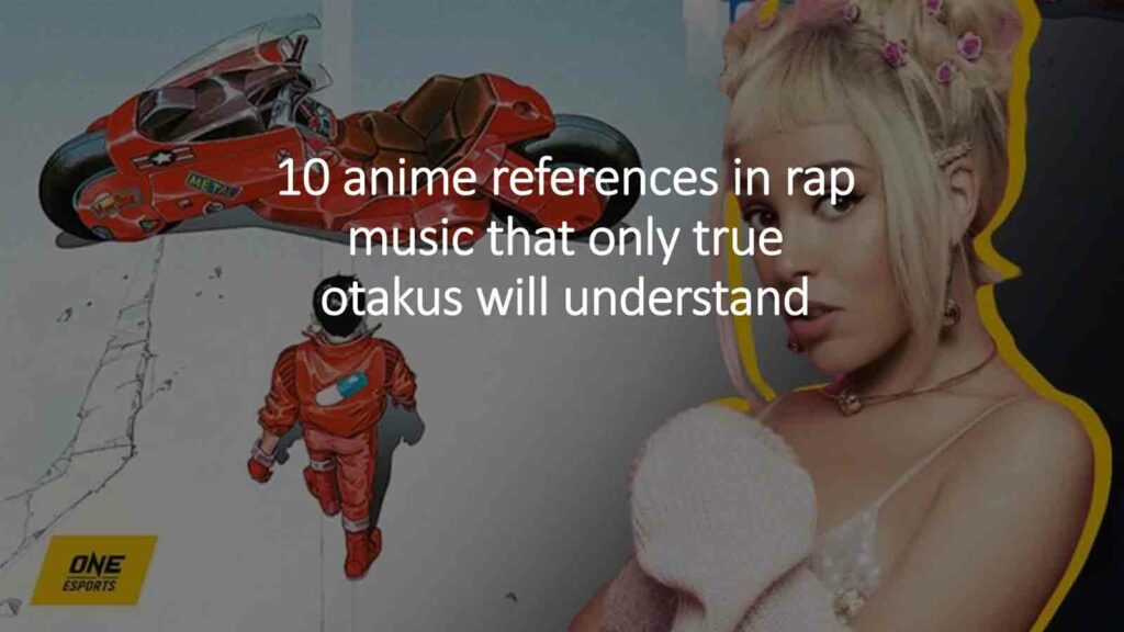 Shotaro Kaneda from Akira anime and rapper Doja Cat in ONE Esports featured image for article "10 anime references in rap music that only true otakus will understand"