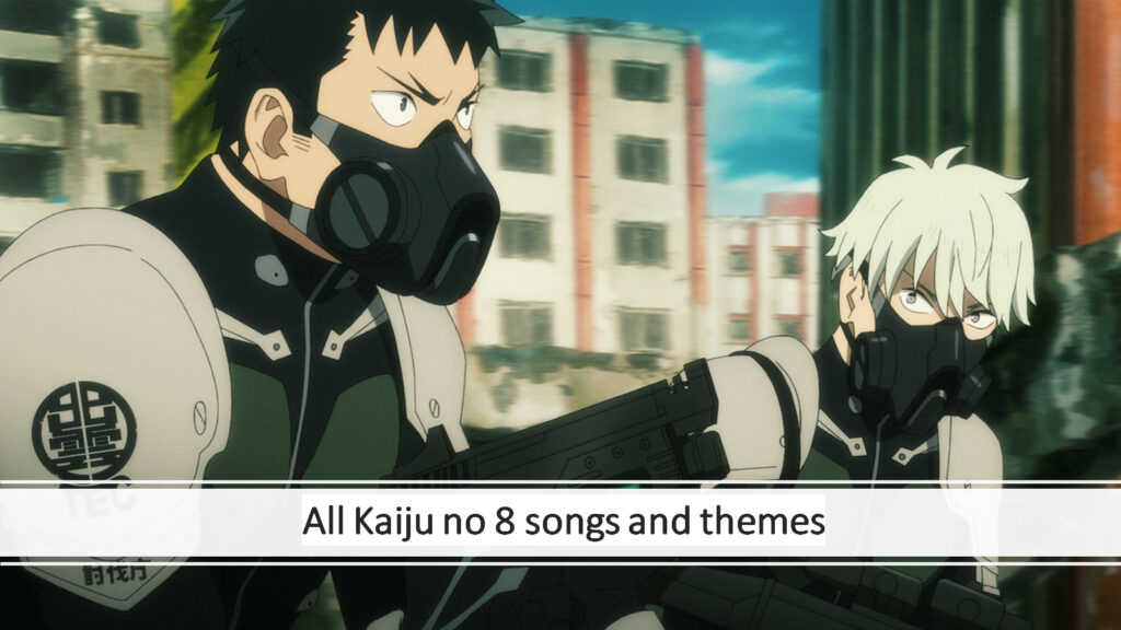 Kaiju no 8 main characters Kafka Hibino and Reno Ichikawa seen in ONE Esports' featured image for the 'All Kaiju no 8 songs and themes' article