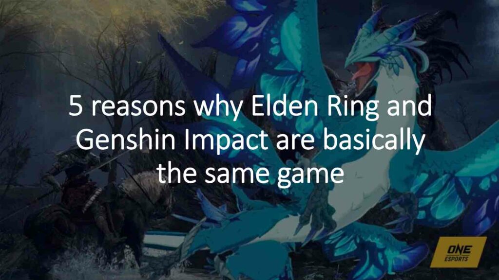 Elden Ring and Dvalin from Genshin Impact in ONE Esports featured image for article 5 reasons why Elden Ring and Genshin Impact are basically the same game