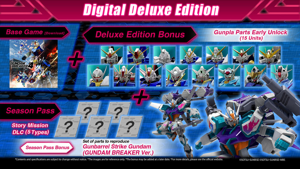 Gundam Breaker 4 Deluxe Edition Bonus Content