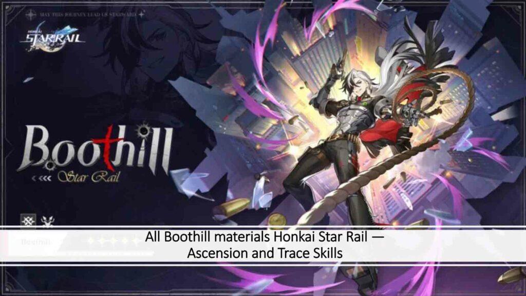 Boothill, a 5-star HSR character, in ONE Esports featured image for article "All Boothill materials Honkai Star Rail — Ascension and Trace Skills"