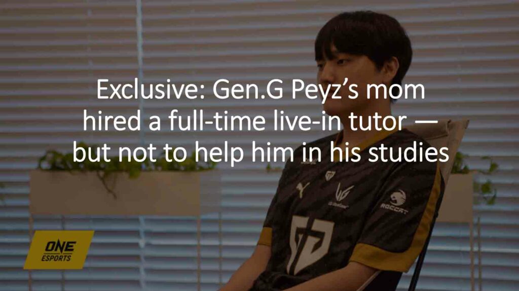 ONE Esports interview with Gen.G bot laner Peyz during LCK Spring 2023 in feature image for article "Exclusive: Gen.G Peyz’s mom hired a full-time live-in tutor — but not to help him in his studies"