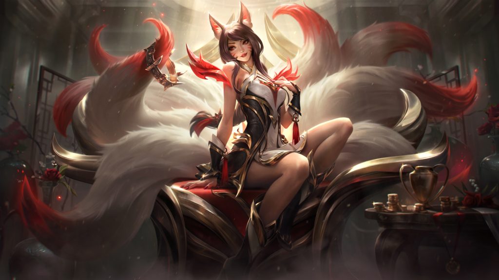 Risen Legend Ahri splash art in League of Legends