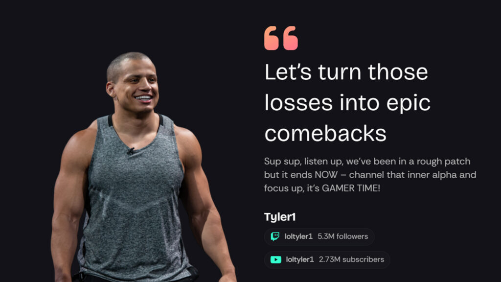 Sample script from in-game coaching of Backseat AI by Tyler1 for League of Legends
