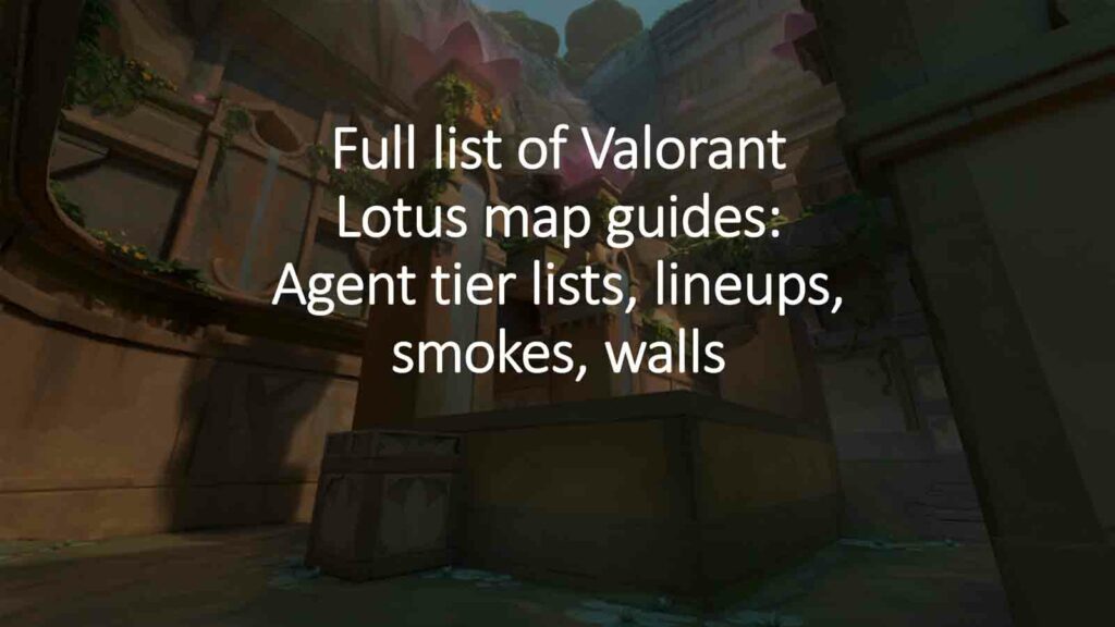 Full list of Valorant Lotus map guides: Agent tier lists, lineups, smokes, walls