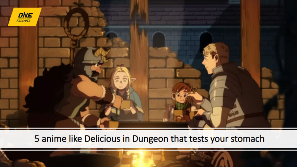Anime like Delicious in Dungeon Laios, Marcille, Chilchuck and Senshi eating together