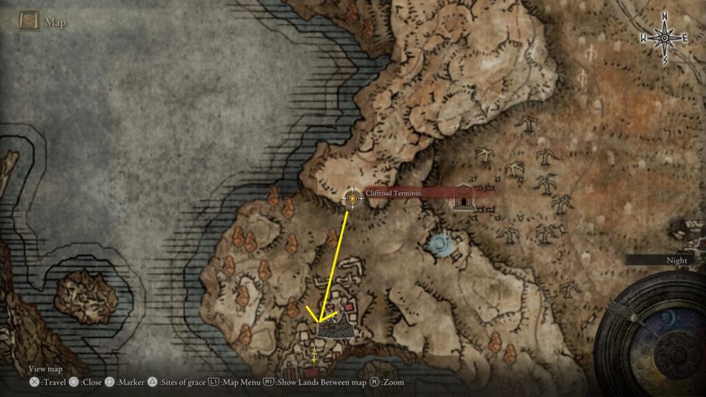 Elden Ring Bloodfiend's arm location map