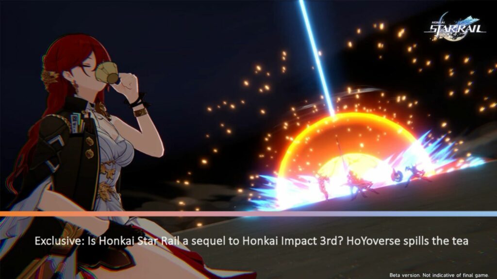 Himeko's in-game ability for a featured articled of ONE Esports titled "Exclusive: Is Honkai Star Rail a sequel to Honkai Impact 3rd? HoYoverse spills the tea"