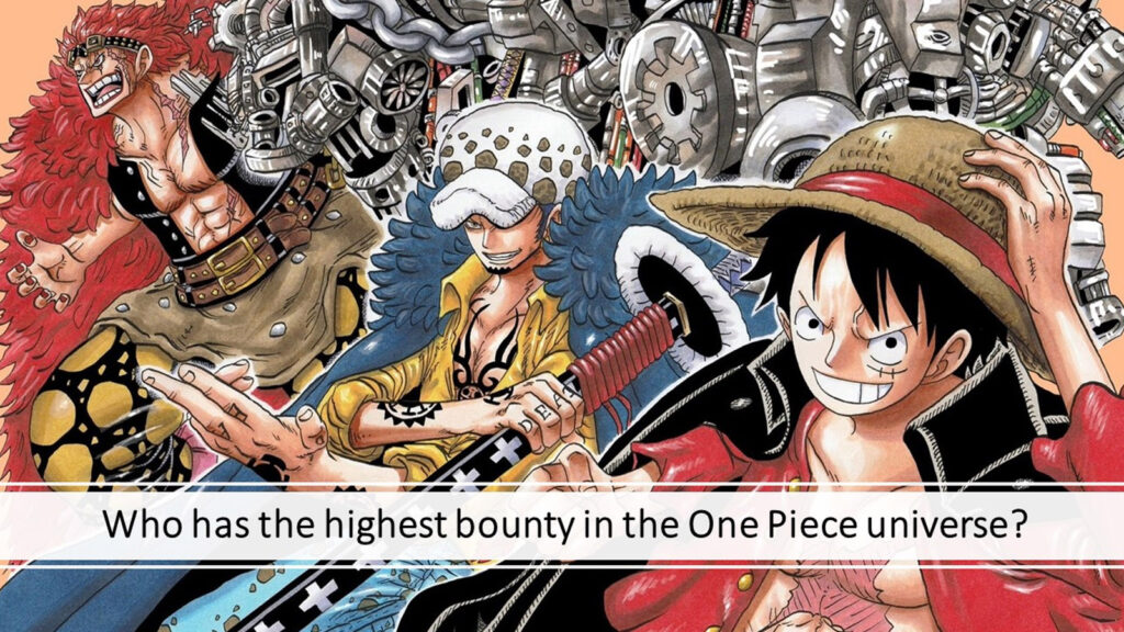 One Piece characters Monkey D. Luffy, Eustass Kid, and Trafalgar Law in ONE Esports in featured image for article "Who has the highest bounty in the One Piece universe?"