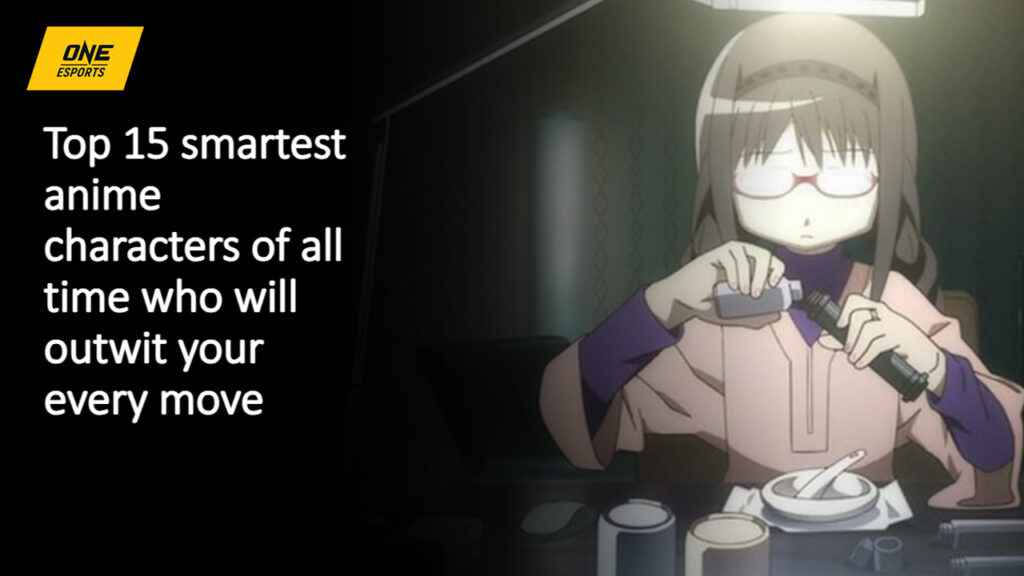 Top 15 smartest anime characters of all time Homura Akemi from Madoka Magica crafting weapon ammo ONE Esports