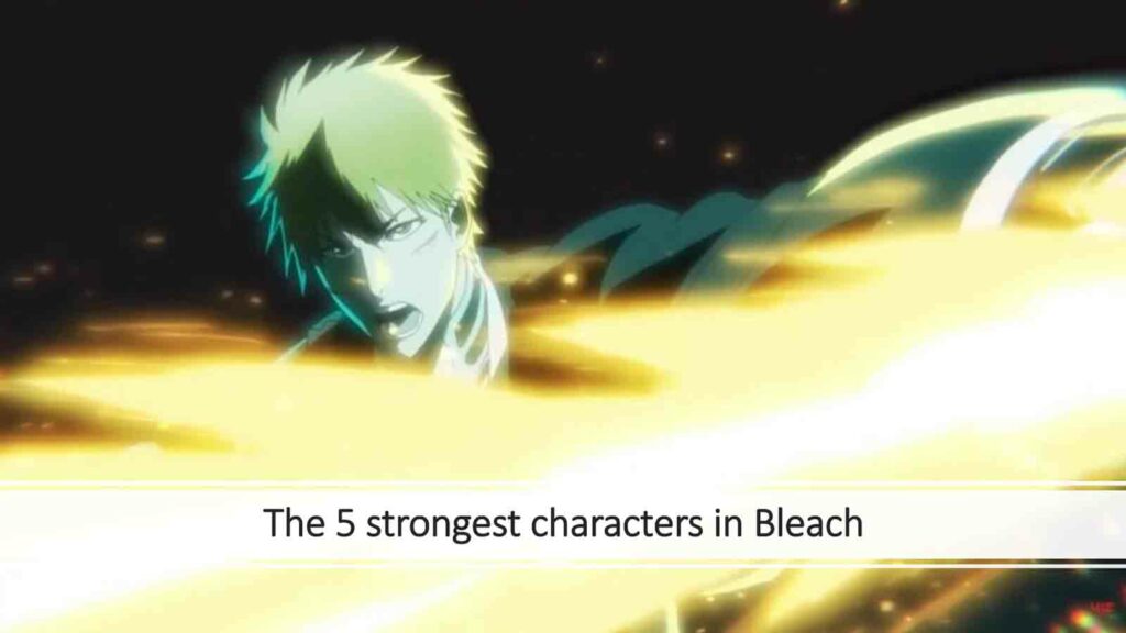 Bleach's protagonist Kurosaki Ichigo standing in golden light in ONE Esports featured image for article "The 5 strongest characters in Bleach"