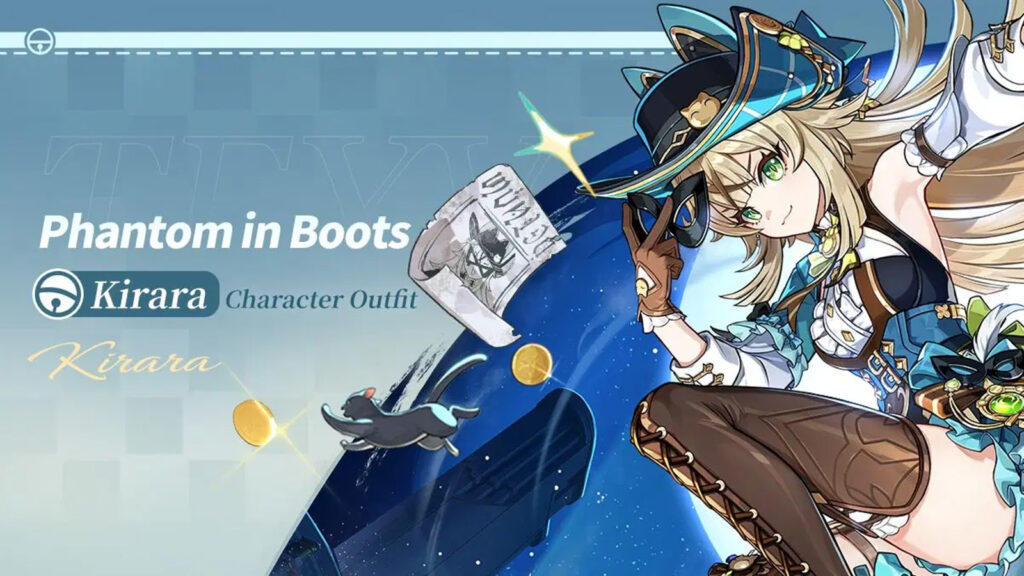 Kirara skin in Genshin Impact called "Phantom in Boots"