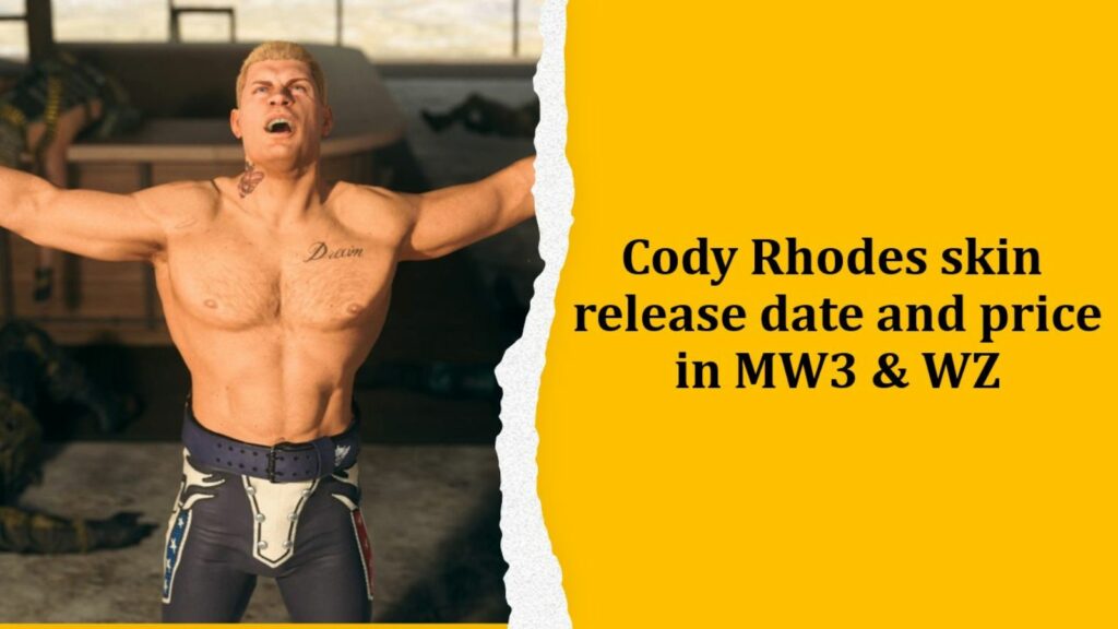 Cody Rhodes operator skin in Modern Warfare 3 in ONE Esports' image for its release date and price