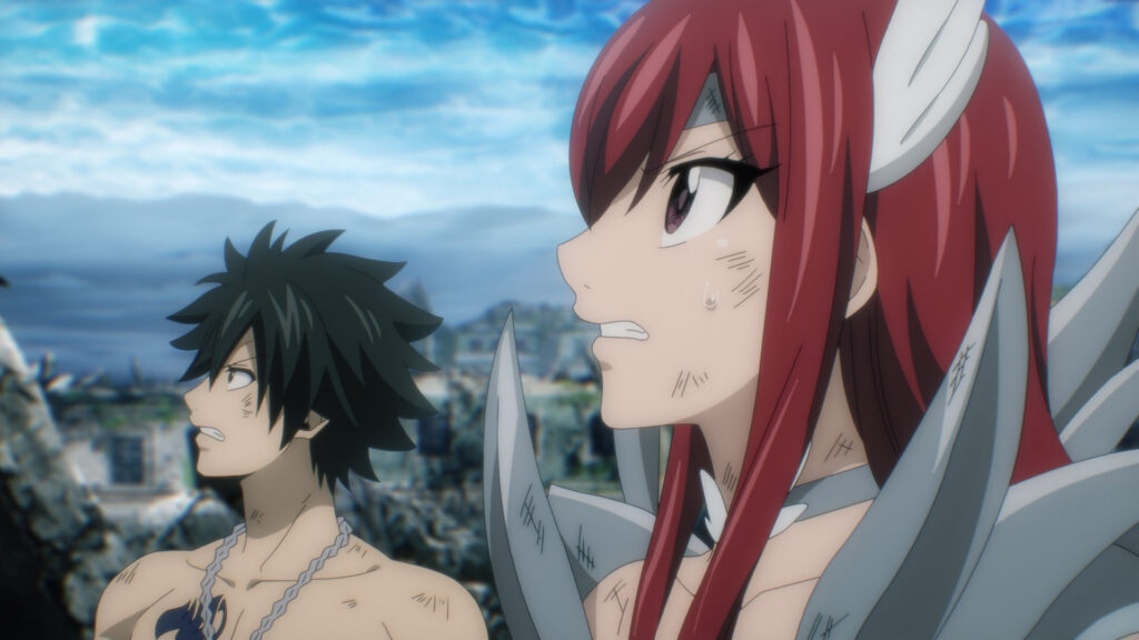 Fairy Tail main characters Ezra Scarlet Gray Fullbuster seen in season 1 episode 6