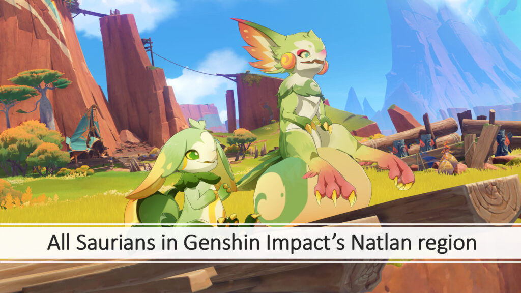 Yumkasaurus from Genshin Impact in ONE Esports featured image for article "All Saurians in Natlan — names, indwelling mechanic, how they boost your exploration"