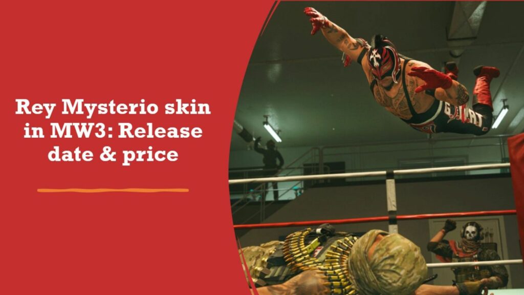 Rey Mysterio operator skin in Modern Warfare 3 in ONE Esports' image for release date and price article