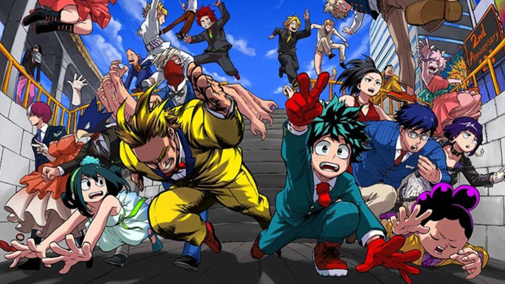 All-Might and the students of Class 1A from My Hero Academia