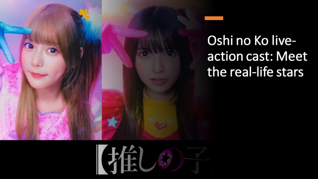 Nagisa Saito as Ruby Hoshino and Asuka Saito as Ai Hoshino in featured image for ONE Esports article "Oshi no Ko live-action cast: Meet the real-life stars"