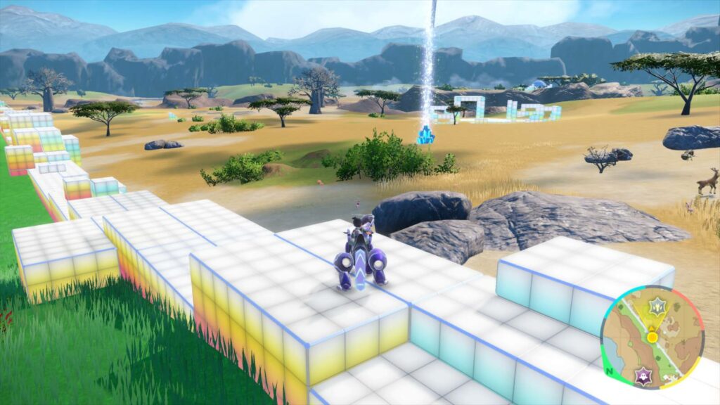 In-game screenshot of Blueberry Academy Terrarium from Pokemon Violet