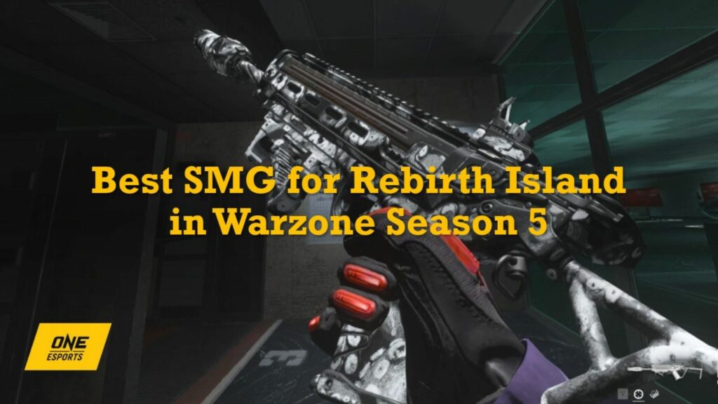 Inspecting Static HV loadout in Firing Range in ONE Esports' loadout for the best SMG for Rebirth Island in Warzone Season 5