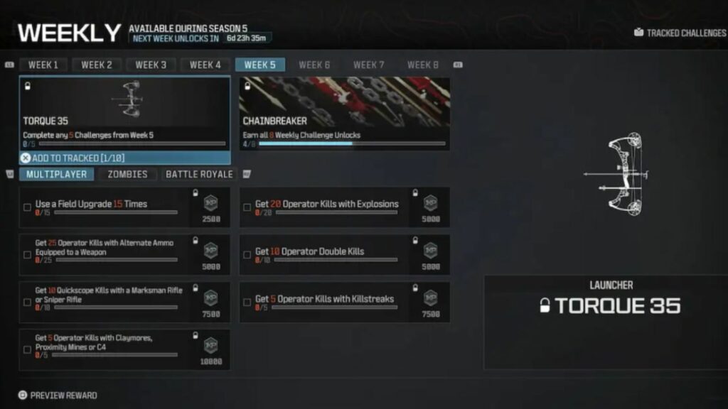 How to unlock Torque 35 bow in MW3