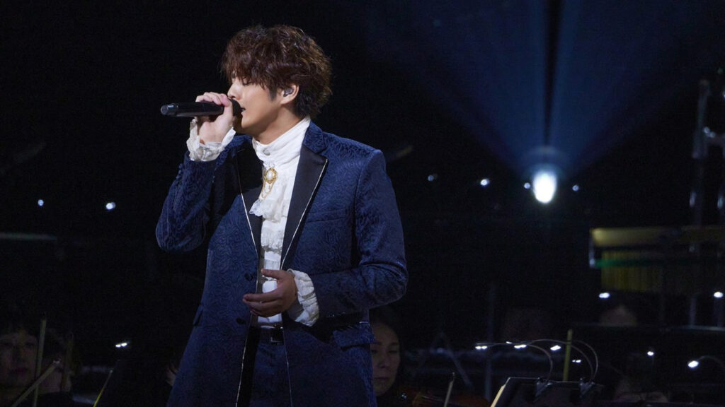 Japanese voice actor (seiyuu) Mamoru Miyano performing during a concert