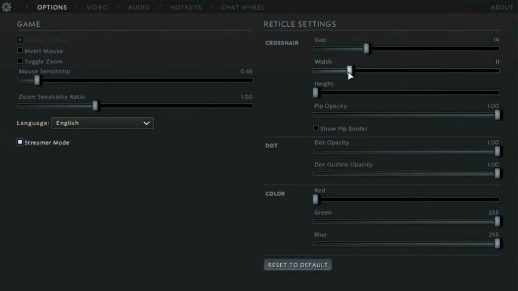 Best Deadlock crosshair settings