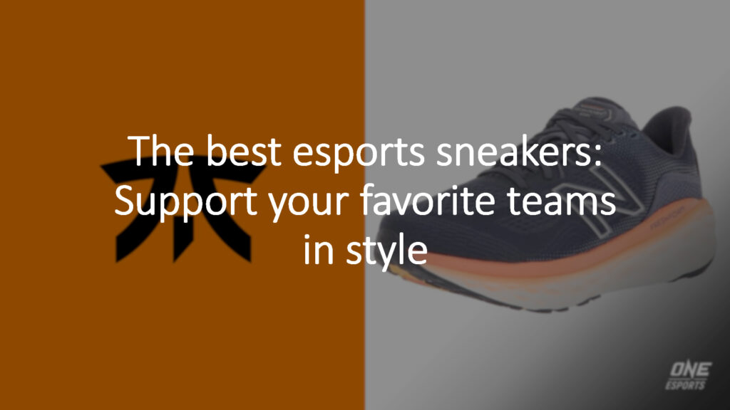 The Fnatic logo and a pair of New Balance shoes in ONE Esports featured image for the article "The best esports sneakers: Support your favorite teams in style"