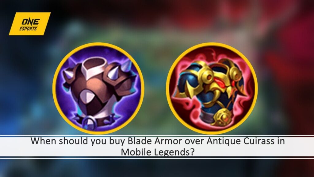 Mobile Legends: Bang Bang items Blade Armor and Antique Cuirass