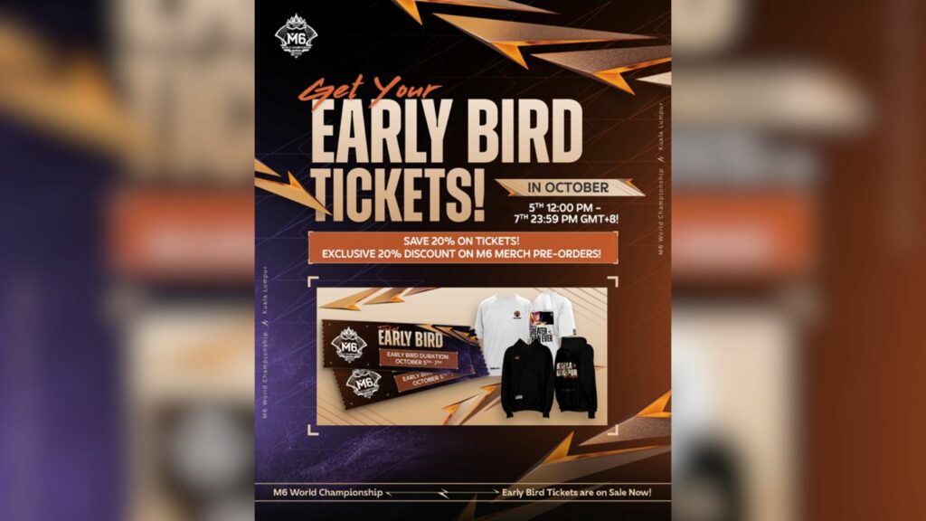 M6 World Championship early bird promos