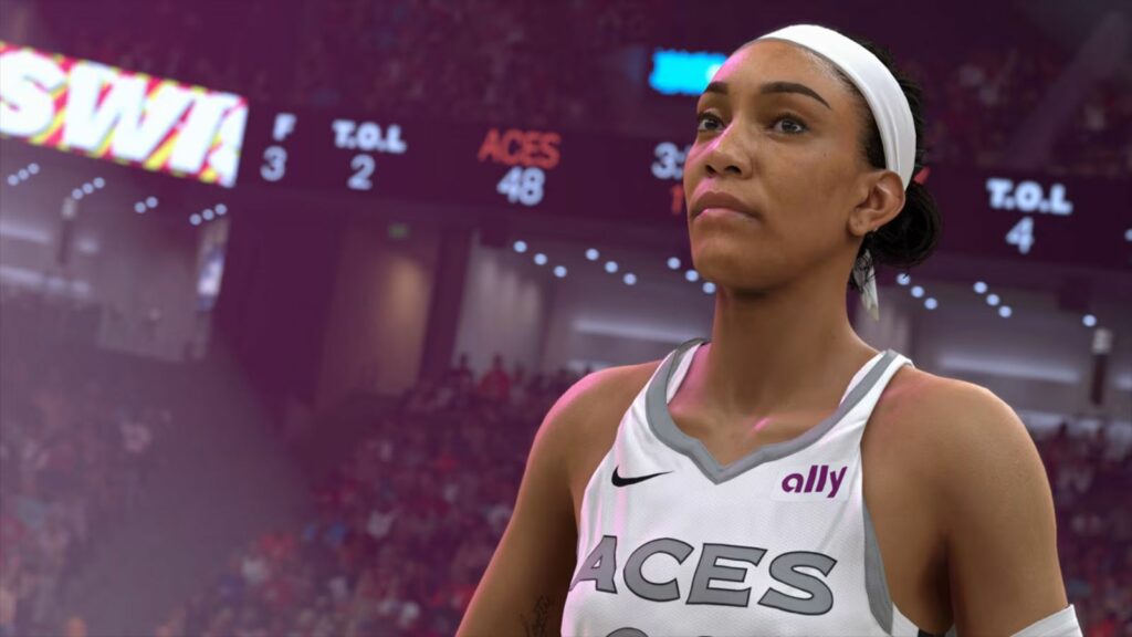 A'ja Wilson of the Las Vegas Aces in NBA 2K25