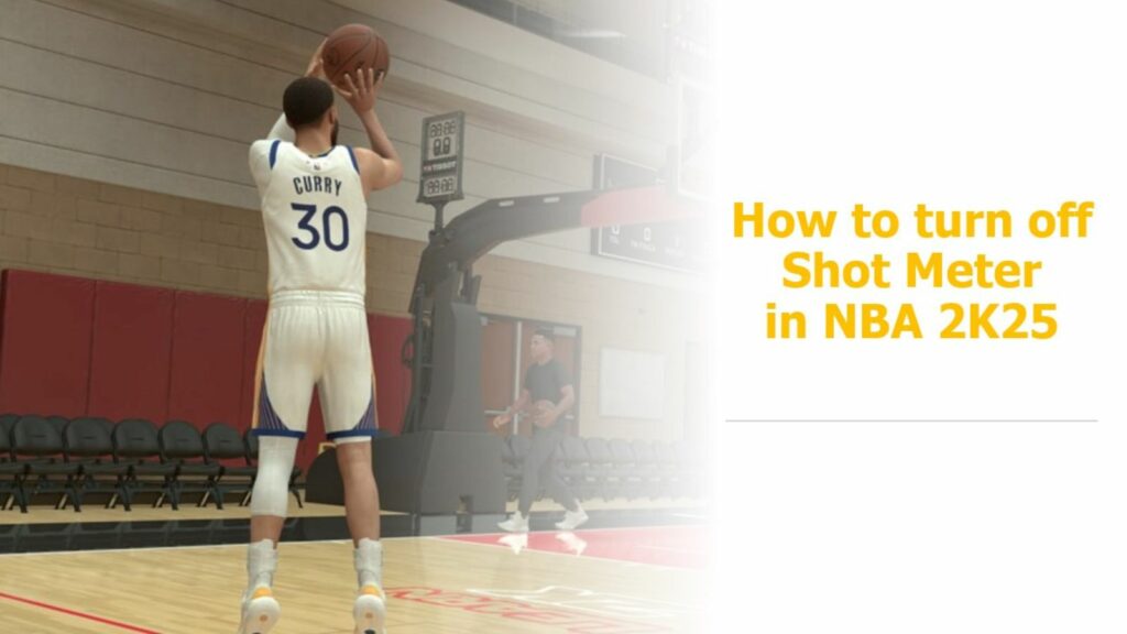 Steph Curry shooting a three in ONE Esports' image for how to turn off Shot Meter in NBA 2K25