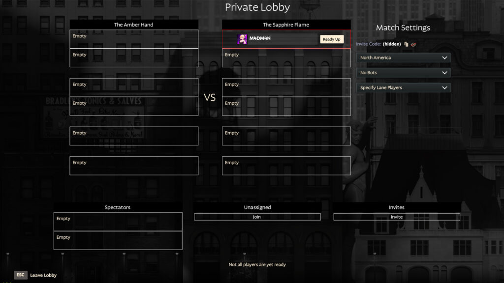 Deadlock custom lobby interface