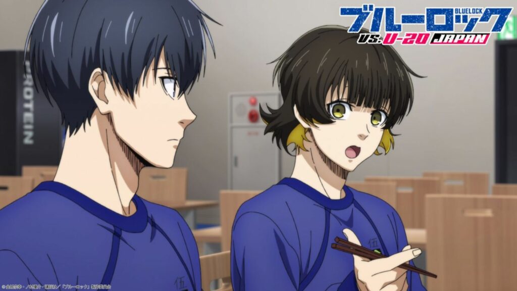 Blue Lock main characters Yoichi Isagi and Meguru Bachira seen in episode 1 season 2 of the anime