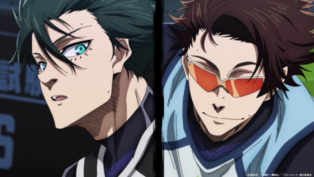 Blue Lock season 2 main character Rin Itoshi seen going up against Kenyu Yukimiya in episode 4