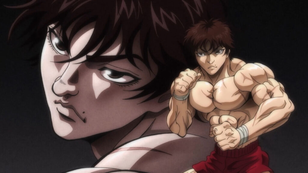 Profile shot of Baki from Baki