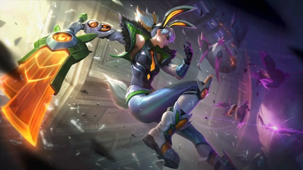 Anima Squad splash art for Battle Bunny Prime Riven from League of Legends