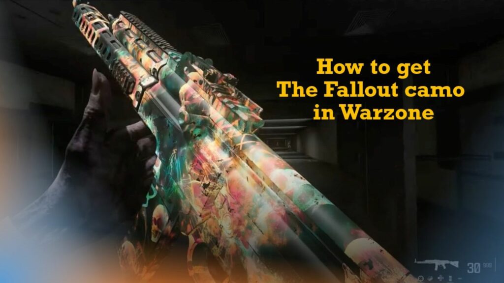 The Fallout weapon camo in ONE Esports' image on how to get it in Warzone Season 6