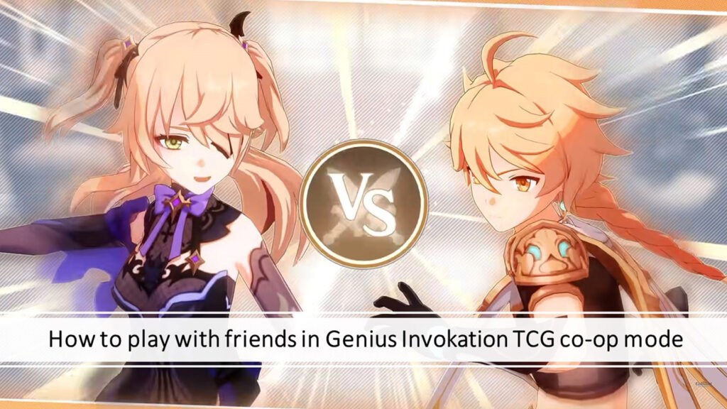 Fischl and Aether in ONE Esports featured image for article "How to play Genshin TCG with your friends"