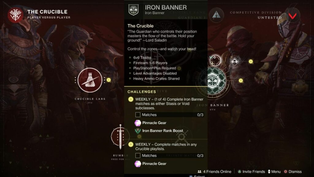 Destiny 2 iron banner activity