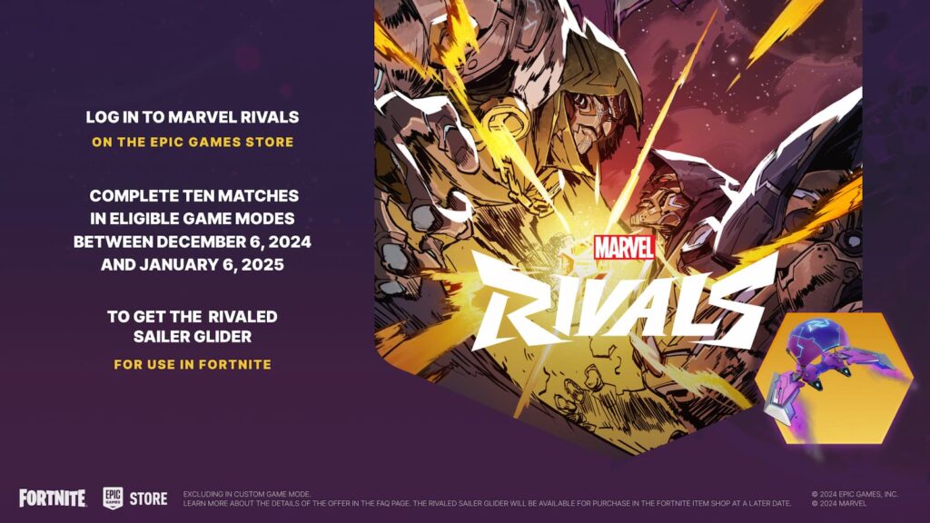 Rivaled Sailer Marvel Rivals Glider in Fortnite