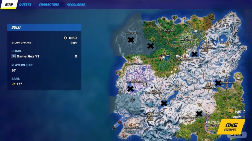 Giant Turtle locations in Fortnite