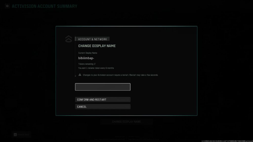 Change Display Name option in the Settings menu of Black Ops 6