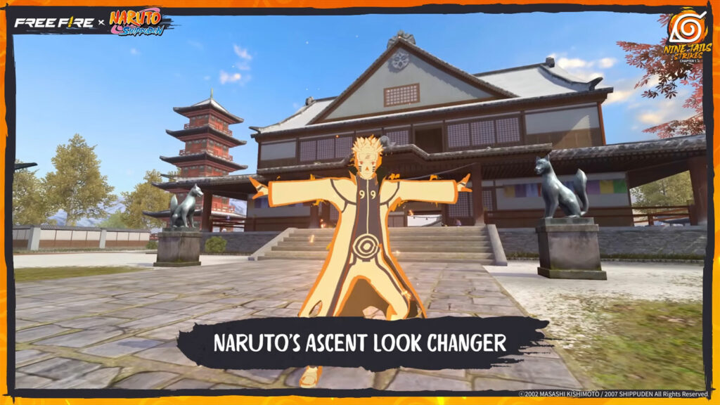 Naruto Ascent Kurama mode in Free Fire x Naruto Shippuden