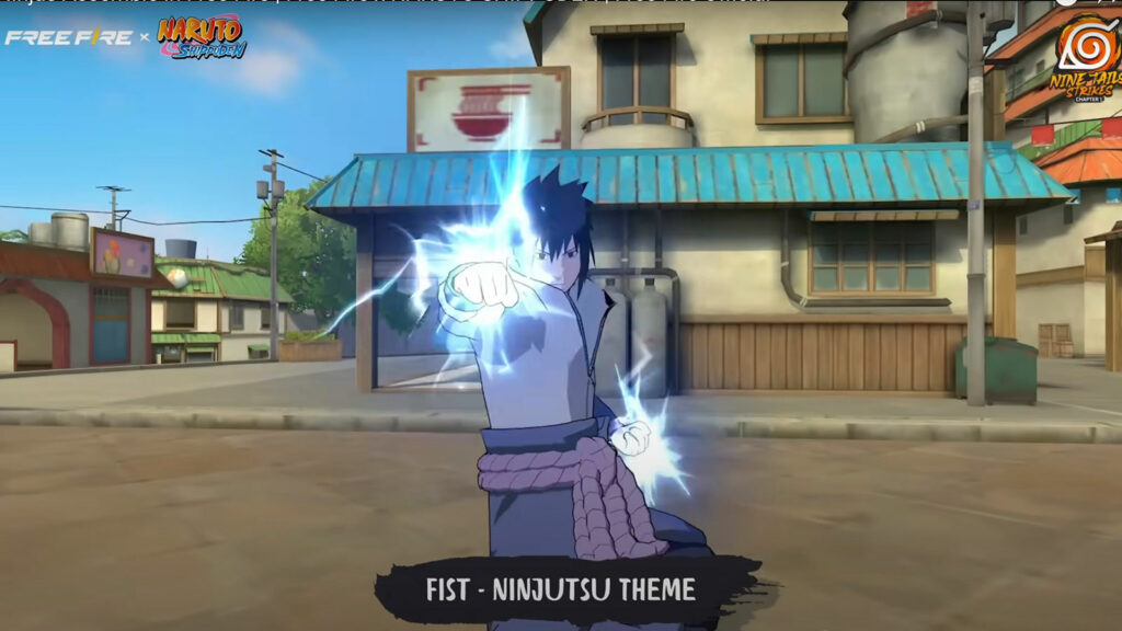 Sasuke Bundle Ninjutsu theme in Free Fire x Naruto Shippuden collab event